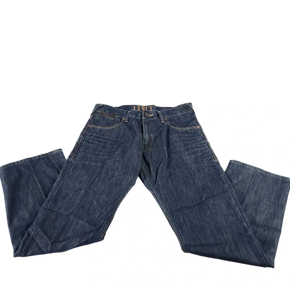 Levis 514 Slim Straight Jeans Mens‎ 34x30 Dark Wash Blue Denim Pants